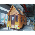 Small prefabricated house steel prefab villa with wheels